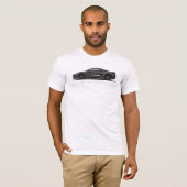 Chevy Corvette C8 Black Illustration T-Shirt (Vorne ganz)
