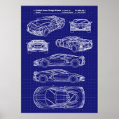 Chevy Corvette C8 Patent Poster (Vorne)