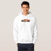 Chevy Corvette C8 schwarze Illustration Hoodie (Vorne ganz)