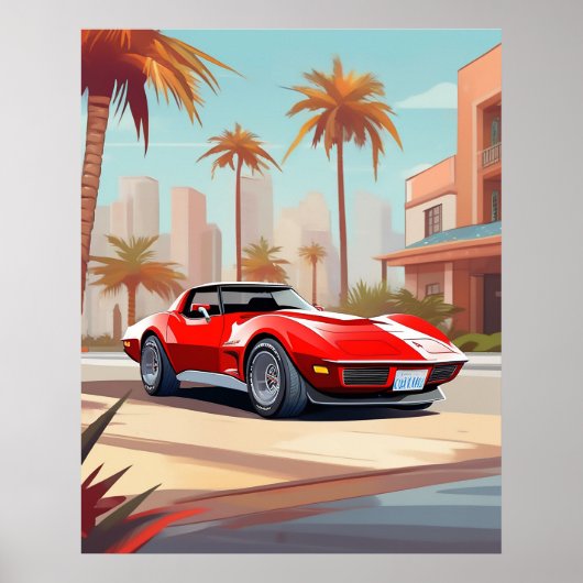Chevy Corvette Poster (Vorne)