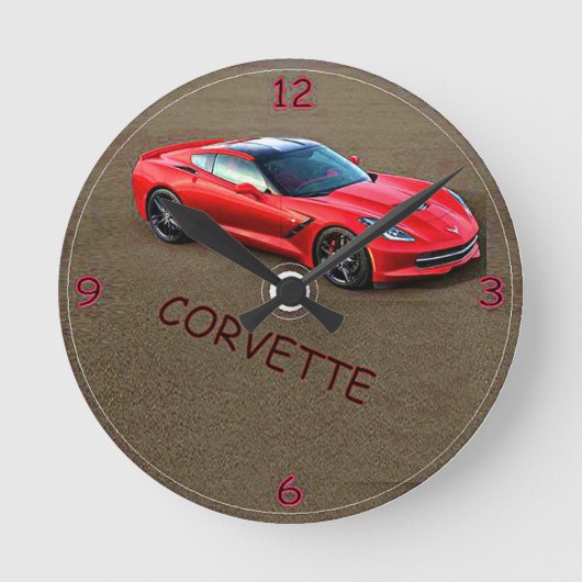 CHEVY CORVETTE RUNDE WANDUHR (Vorderseite)
