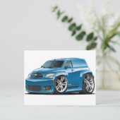 Chevy HHR SS Aquamarin Panel Truck Postkarte (Stehend Vorderseite)