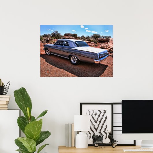 Chevy Impala Classic American Muscle Car Poster (Heimbüro)