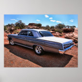 Chevy Impala Classic American Muscle Car Poster (Vorne)