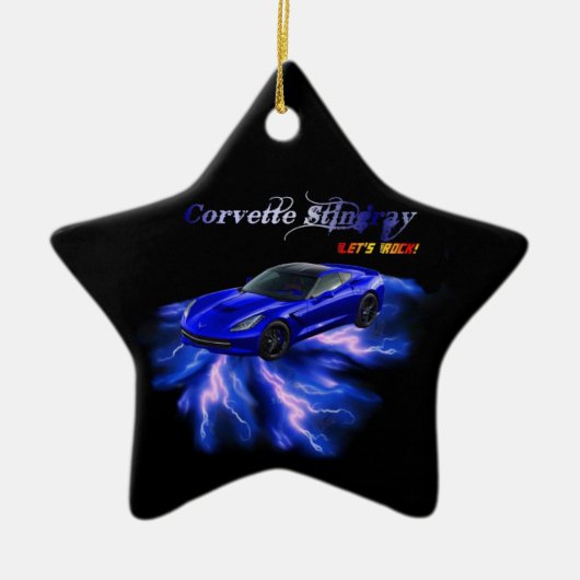 Chevy: KorvetteStingray 2013 Keramik Ornament (Vorne)