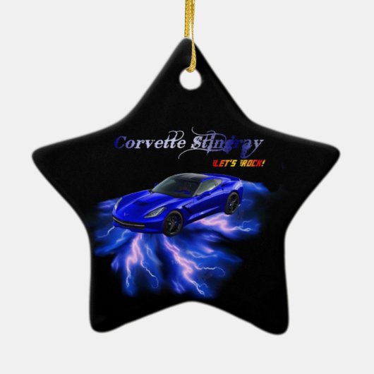 Chevy: KorvetteStingray 2013 Keramik Ornament (Hinten)