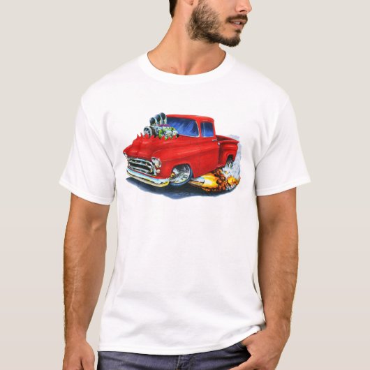 Chevy Lieferwagen-Rot 1957 T-Shirt (Vorderseite)