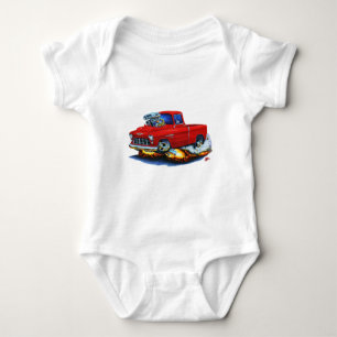 Chevy Lieferwagen-Rot-LKW 1955 Baby Strampler