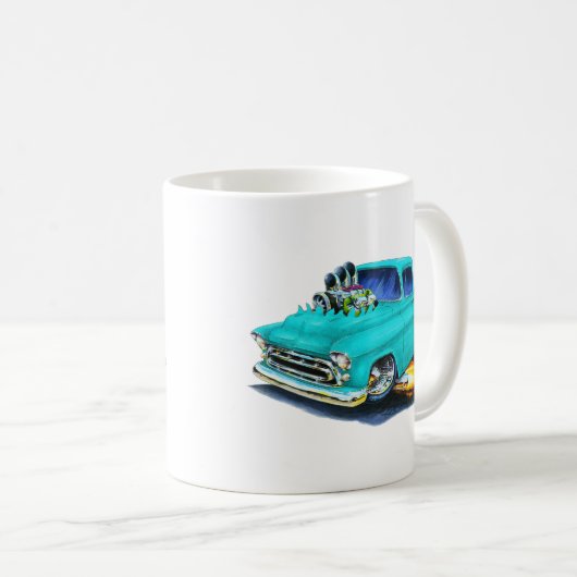 Chevy Lieferwagen-Türkis 1957 Kaffeetasse (VorderseiteRechts)