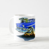 Chevy Nomade-Blau-Auto 1956 Kaffeetasse (Vorderseite Links)