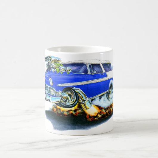 Chevy Nomade-Blau-Auto 1956 Kaffeetasse (Mittel)