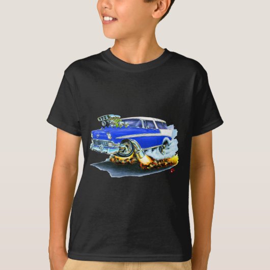 Chevy Nomade-Blau-Auto 1956 T-Shirt (Vorderseite)