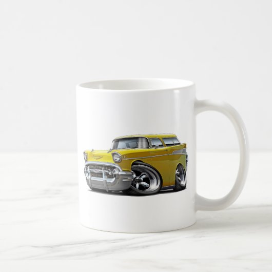 Chevy Nomade-Gelb-frisiertes Auto 1957 Kaffeetasse (Rechts)