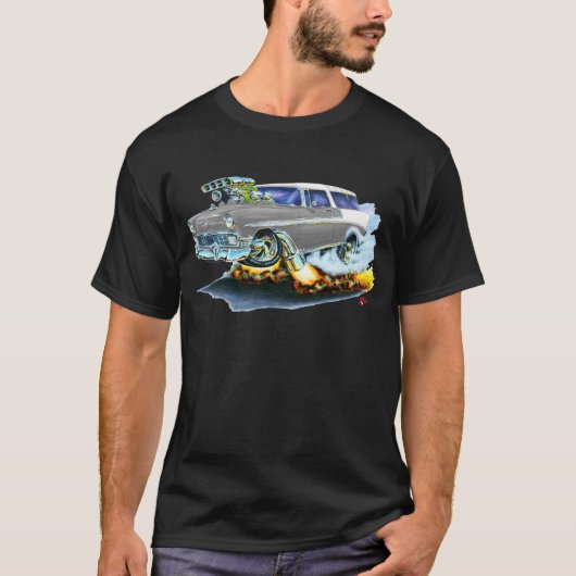 Chevy Nomade-Grau-Auto 1956 T-Shirt (Vorderseite)