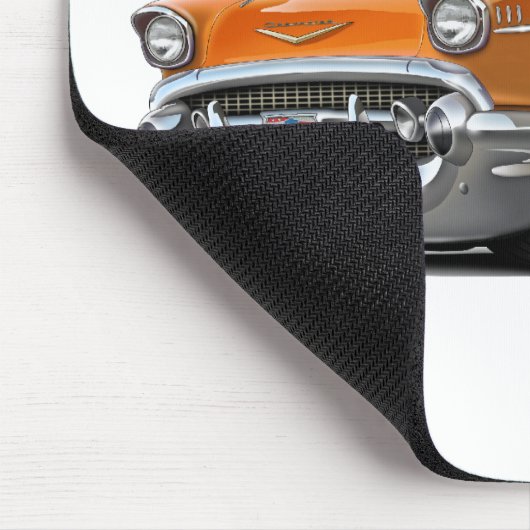 Chevy Nomade-Orangen-frisiertes Auto 1957 Mousepad (Ecke)