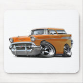 Chevy Nomade-Orangen-frisiertes Auto 1957 Mousepad (Vorne)