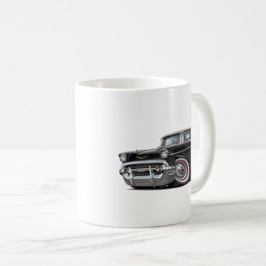 Chevy Nomade-Schwarz-Auto 1957 Kaffeetasse (VorderseiteRechts)