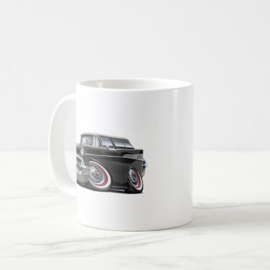 Chevy Nomade-Schwarz-Auto 1957 Kaffeetasse (Vorderseite Links)