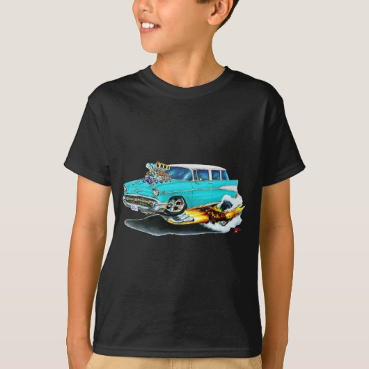 Chevy Nomade-Türkis-Auto 1957 T-Shirt (Vorderseite)