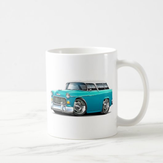 Chevy Nomade-Türkis-Weißes Auto 1955 Kaffeetasse (Rechts)