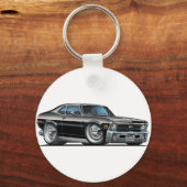 Chevy Nova Black Car Schlüsselanhänger (Vorderseite)