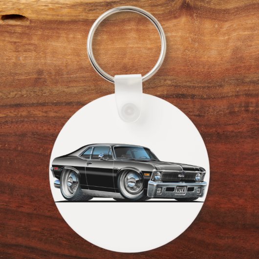 Chevy Nova Black Car Schlüsselanhänger (Vorderseite)