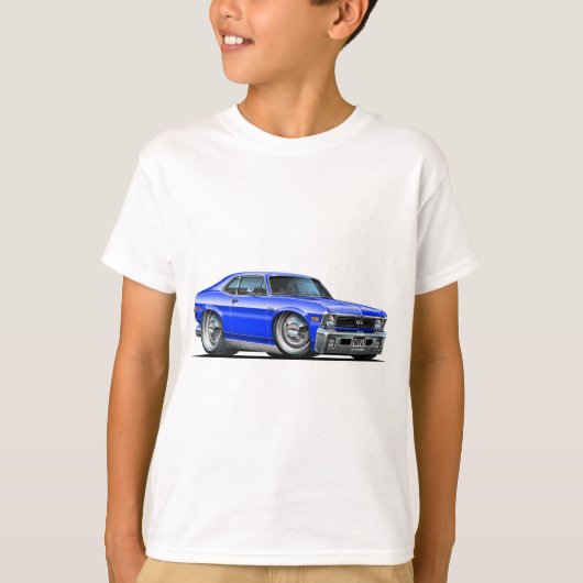 Chevy Nova-Blau-Auto T-Shirt (Vorderseite)