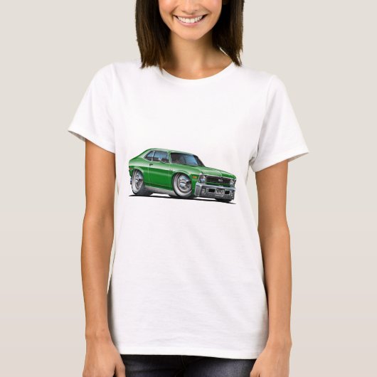 Chevy Nova-Grün-Auto T-Shirt (Vorderseite)