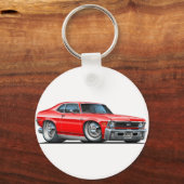Chevy Nova Red Car Schlüsselanhänger (Vorderseite)