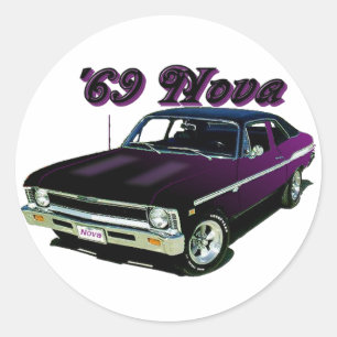 Chevy:  Nova Runder Aufkleber