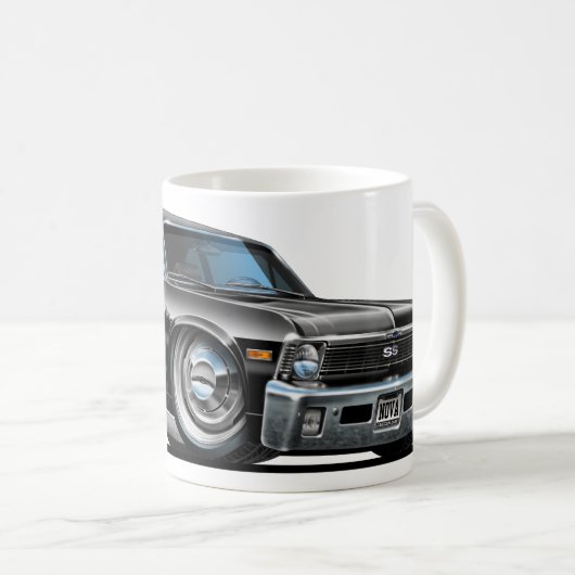 Chevy Nova-Schwarz-Auto Kaffeetasse (VorderseiteRechts)