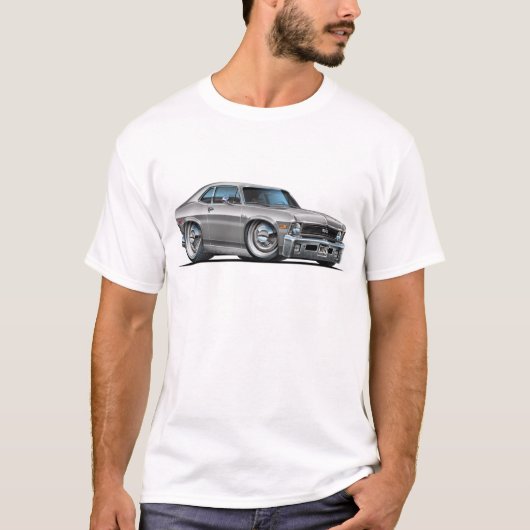 Chevy Nova-Silber-Auto T-Shirt (Vorderseite)