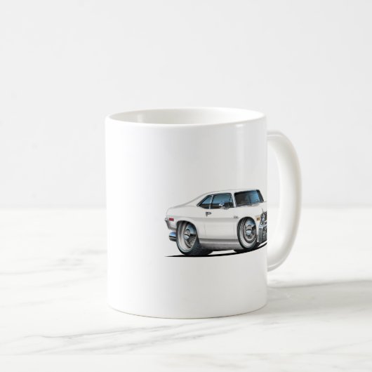 Chevy Nova-Weiß-Auto Kaffeetasse (VorderseiteRechts)