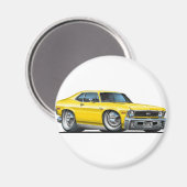 Chevy Nova Yellow Car Magnet (Vorderseite/Rückseite)