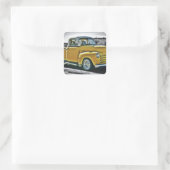 Chevy Pick Up Quadratischer Aufkleber (Tasche)