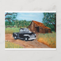 Chevy Pick-up und eine alte Scheune