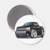 Chevy Silverado Black Extended Cab Magnet (Vorderseite/Rückseite)