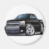 Chevy Silverado Black Extended Cab Magnet (Vorne)