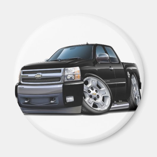 Chevy Silverado Black Extended Cab Magnet (Vorne)