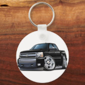 Chevy Silverado Black Extended Cab Schlüsselanhänger (Vorderseite)