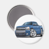 Chevy Silverado Dualcab Blue Granite Truck Magnet (Vorderseite/Rückseite)