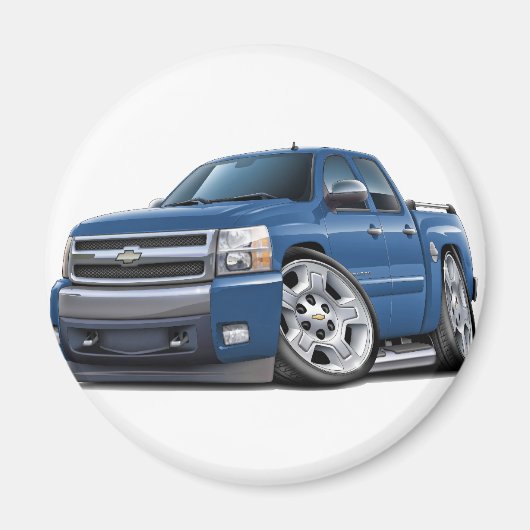Chevy Silverado Dualcab Blue Granite Truck Magnet (Vorne)