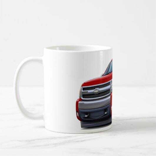 Chevy Silverado Dualcab Rot-LKW Kaffeetasse (Links)