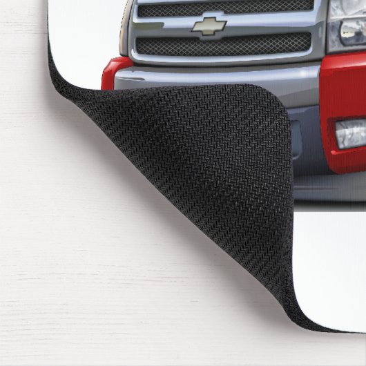 Chevy Silverado rotes ausgedehntes Fahrerhaus Mousepad (Ecke)
