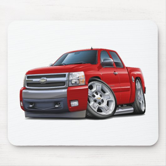 Chevy Silverado rotes ausgedehntes Fahrerhaus Mousepad (Vorne)