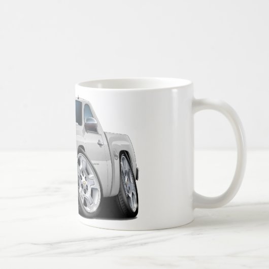 Chevy Silverado Weiß-LKW Kaffeetasse (Rechts)