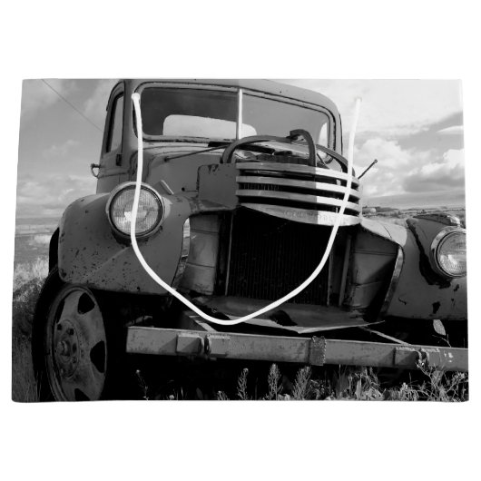 Chevy Truck Foto Geschenktasche aus den 50er Jahre Große Geschenktüte (Vorderseite)