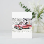 Chevy Truck Postkarte (Stehend Vorderseite)