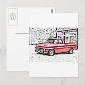 Chevy Truck Postkarte (Vorne/Hinten)