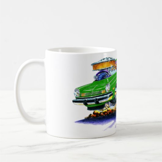 Chevy Vega grünes Auto Kaffeetasse (Links)